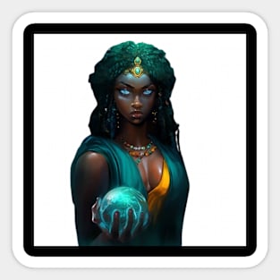 Black African goddess Sticker